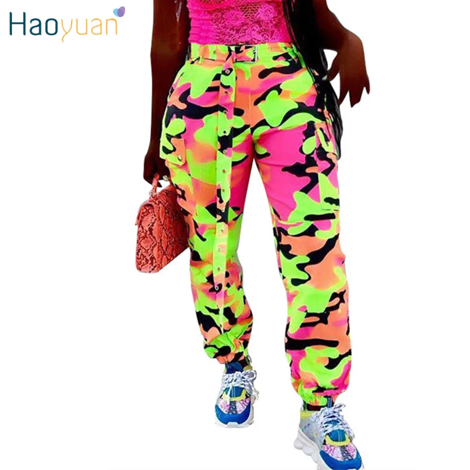 neon camo pants