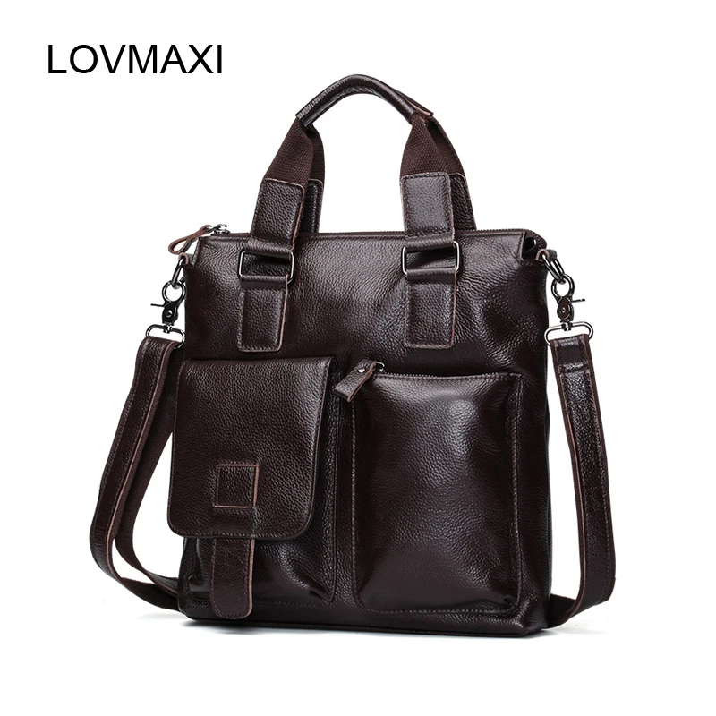 

LOVMAXI Leather Men's Bags Casual Leather Shoulder Bag Genuine Leather Men's Vintage Handbags Business Messenger Bag Briefcases