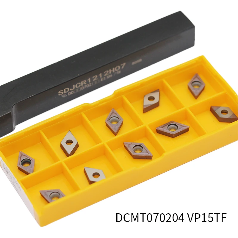 1 шт. SDJCR1212 SDJCL1212H07 SDJCR1010 и DCMT070204 карбидные вставки, токарный инструмент бит инструмента HSS металлический токарный станок Режущий инструмент набор