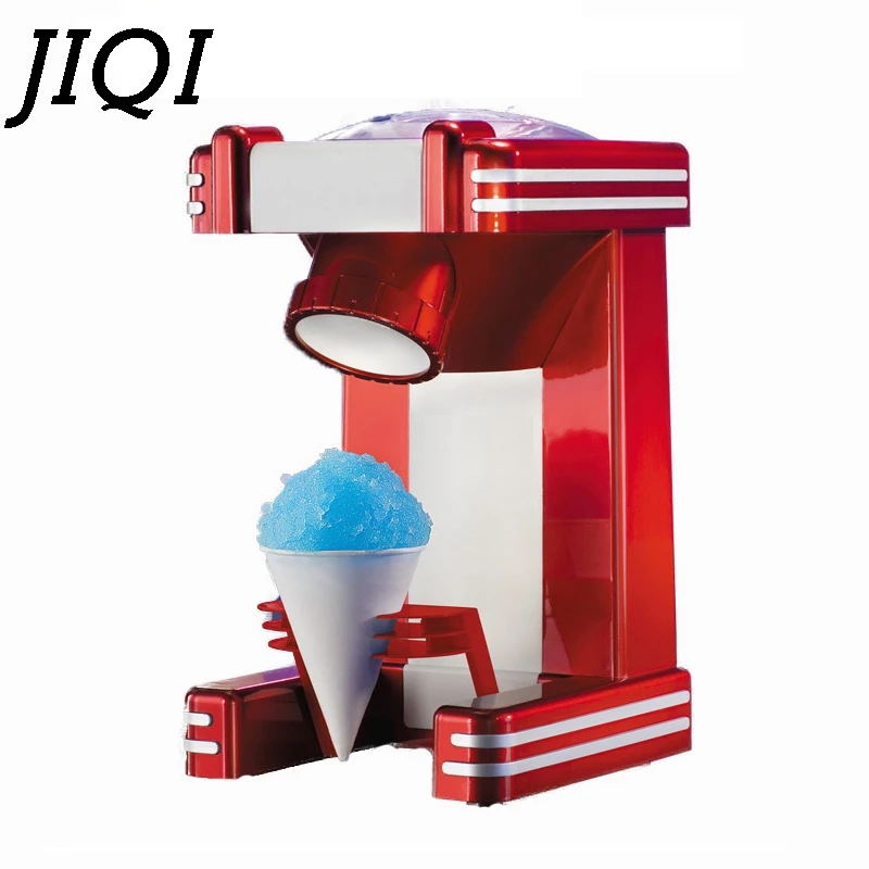 JIQI Mini Snow Drink Slushy Maker ice shaver block shaving machine ice crusher ice smoothies Snow Cone machine kitchen tools EU цена JIQI Mini Snow Drink Slushy Maker ice shaver block shaving machine ice crusher ice smoothies Snow Cone machine kitchen tools EU цены онлайн