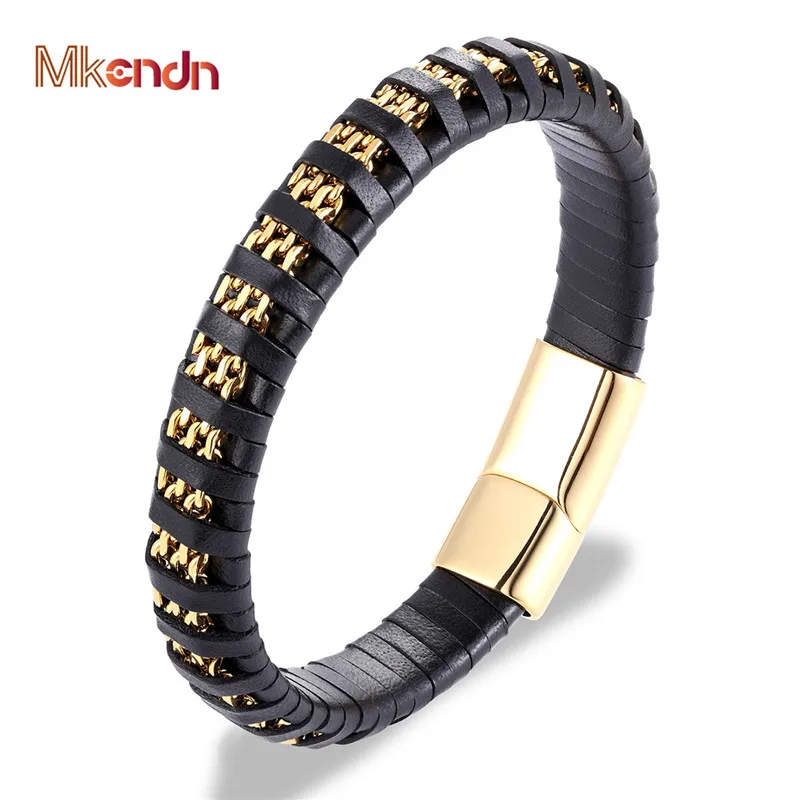 MKENDN عالية الجودة مرساة أساور الرجال سحر بحري بقاء حبل سلسلة سوار Paracord الذكور التفاف المعادن الرياضة السنانير