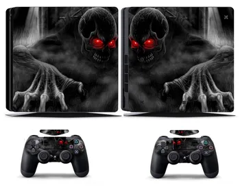 

Dark Skull 205 PS4 Slim Skin PS4 Slim Sticker Vinly Skin Sticker for Sony PS4 Slim PlayStation 4 Slim and 2 controller skins
