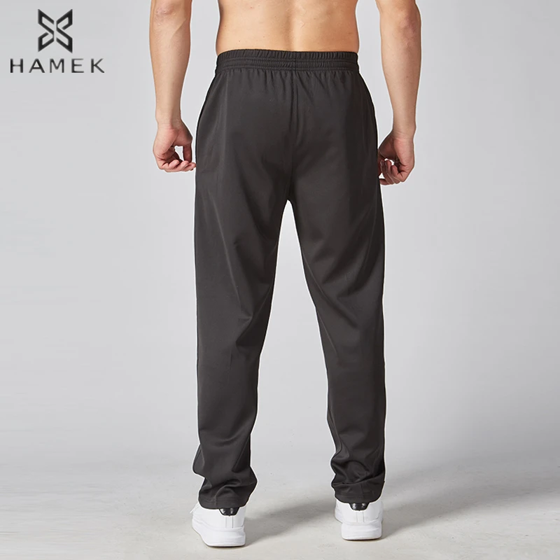 HAMEK, мужские свободные штаны для бега, тренировок, фитнеса, пешего туризма, тенниса, баскетбола, футбола, бега, спортивные штаны с карманами, футбольные штаны