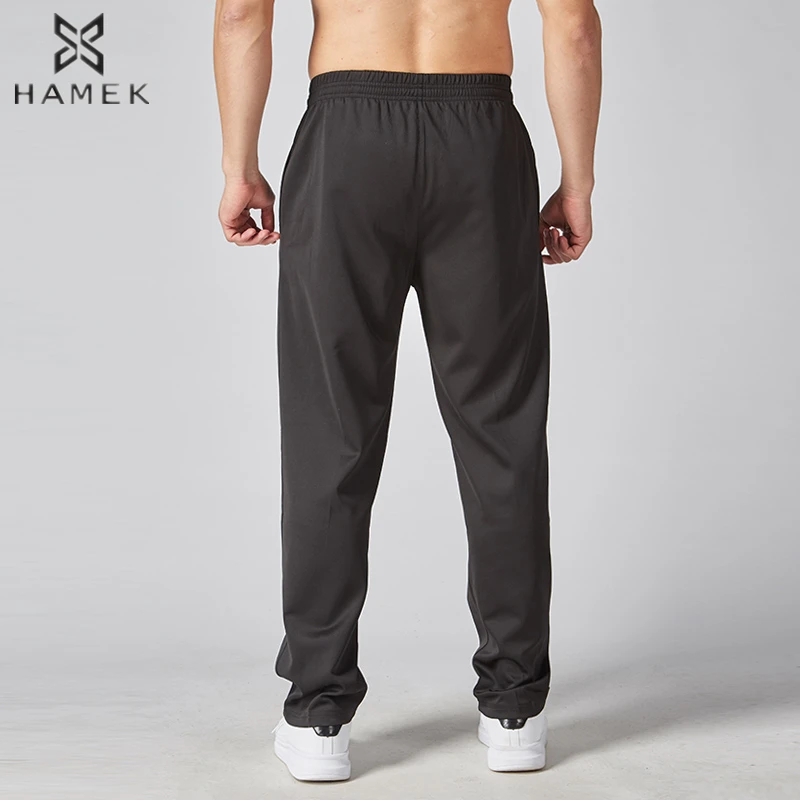Günstig HAMEK Männer Running Training Lose Hosen Fitness Wandern Tennis Basketball Fußball Jogging Jogginghose Mit Taschen Fußball Hosen