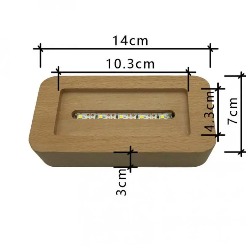 Основа из твердой древесины 3d настольная Светодиодная лампа резная база из бука креативные вечерние украшения для детской комнаты 3D ночник