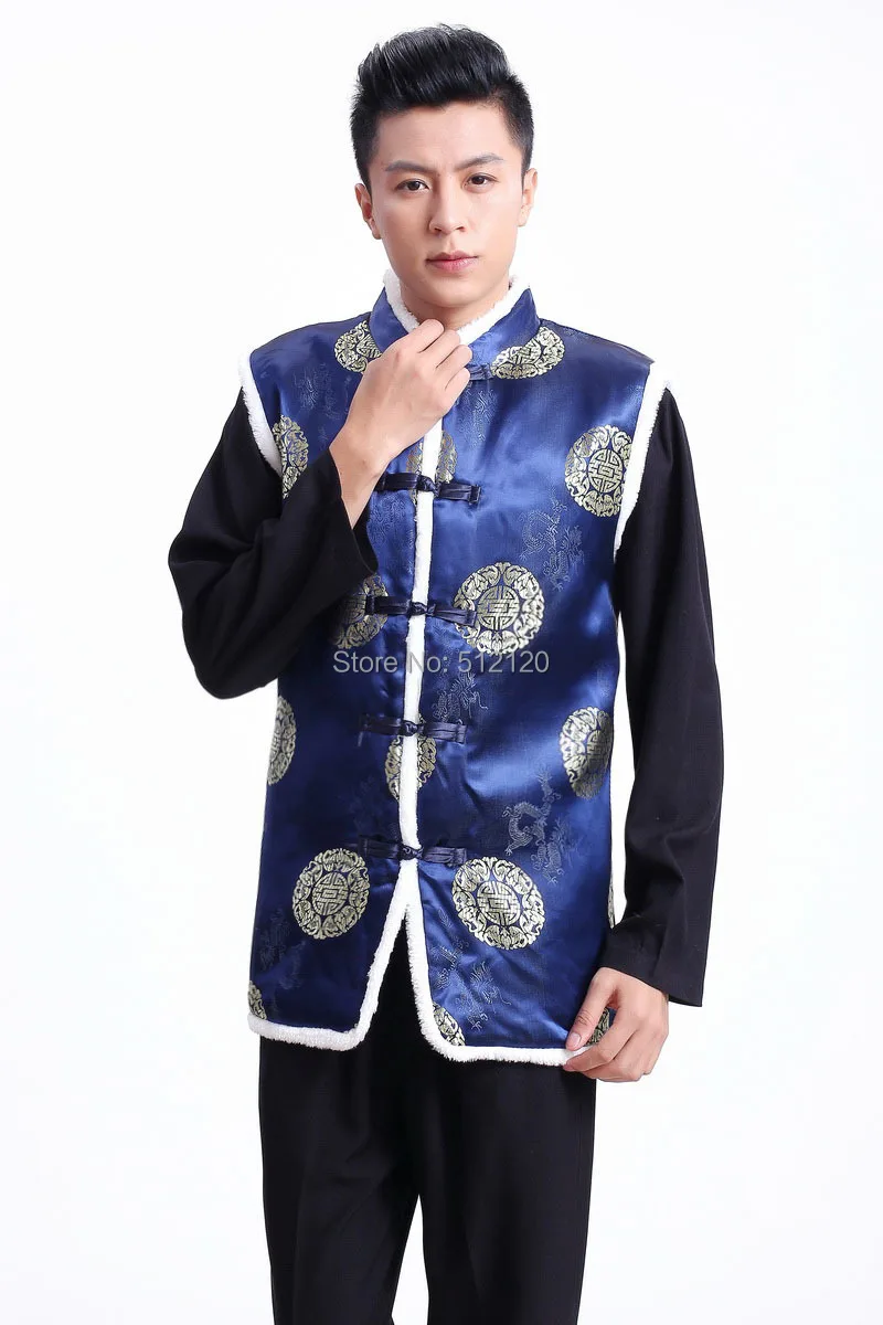 

Shanghai Story New Sale Ethnic Clothing chinese traditional clothes vests for men chinese traditional jackets 2 color