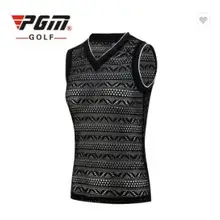 PGM Новая женская спортивная одежда для гольфа летняя куртка без рукавов жилет с v-образным вырезом женский дышащий полый кружевной жилет