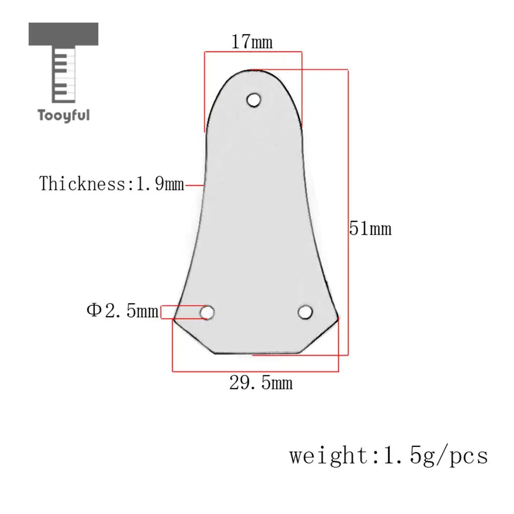 Tooyful Exquisite 2 Pieces Rosewood Guitar 3 Holes Truss Rod Cover for Acoustic Guitar Replacement Parts