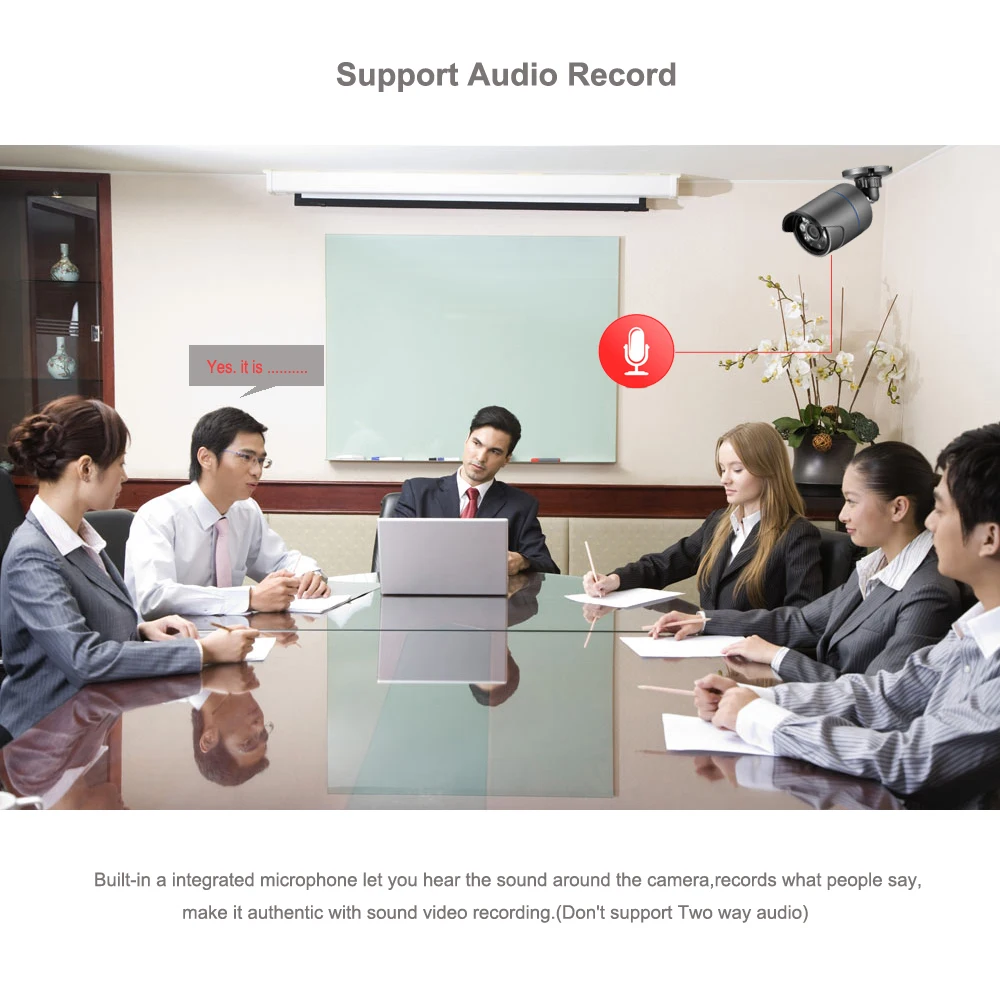  AZISHN H.265 5MP POE NVR CCTV Security System 5.0MP Audio Record IP Camera metal 6IR P2P Onvif Outd - 33037372429