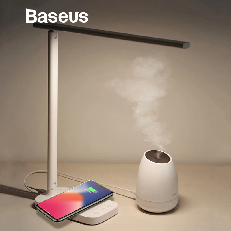 

Baseus Lamp Qi Wireless Charger for Phone XS Max X Foldable Table Desktop Desk LED Light Fast Wireless Charging Pad for Samsung