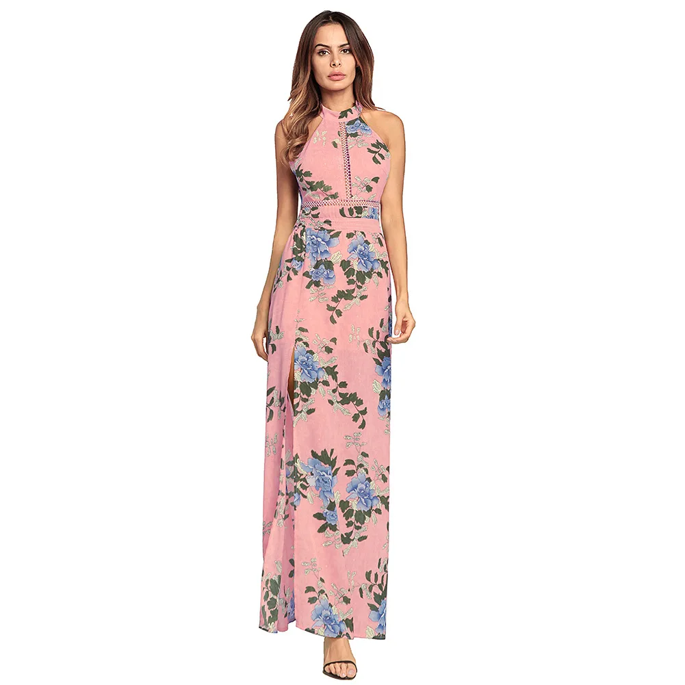Summer Beach Print Ed Y Woman S Long Nape Chiffon Dress In Summer Beach Print Ed Y Woman S Long Nape Chiffon Dress In Dresses From Women Clothing Accessories On Aliexpress Alibaba Group
