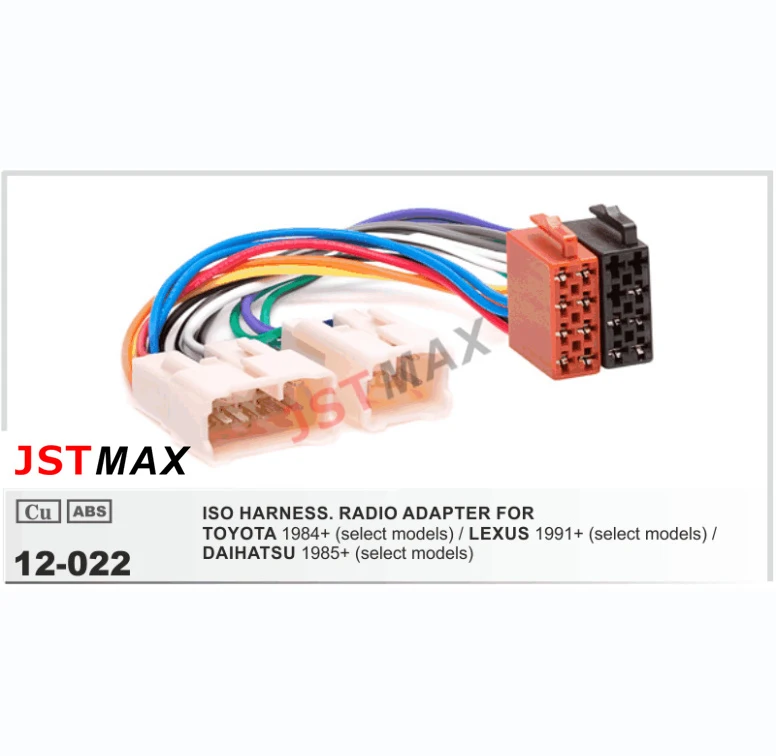 JSTMAX ISO радиоразъем для Toyota Lexus Daihatsu проводка жгут провода Кабельный адаптер