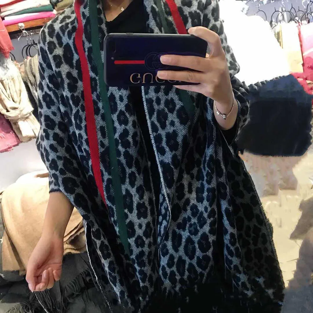 YOUHAN зимний шарф женский теплый Леопардовый женский кашемировый длинный шарф покрывало Прямая поставка хиджаб шарф