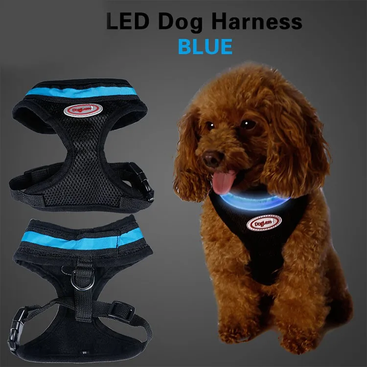 Free-Shipping-Flashing-Led-Pet-Harness-LED-dog-mesh-vest-harness-4-colors-5sizes (3)