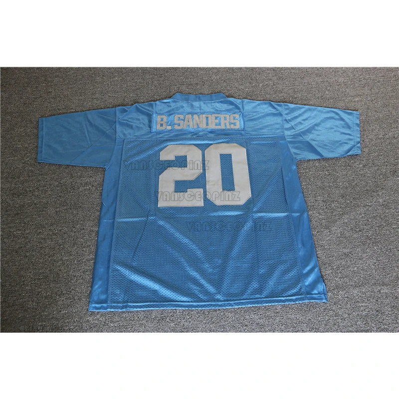 

Mens Retro Barry Sanders Stitched Name&Number Throwback Football Jersey Size M-3XL