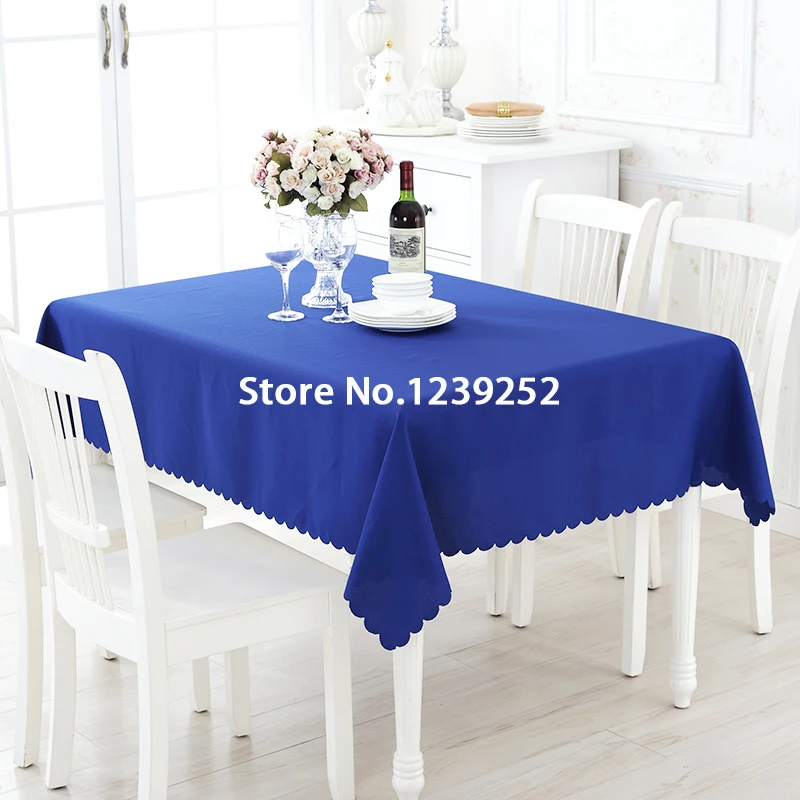 

New Polyester 63"x63" Blue Table Cloth Nappe de table Wedding Tablecloth Party Table Cover Dining Table Linen