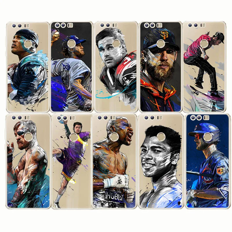 

Sport Star Football Baseball Ice Hockey Boxing Skate Soft Silicone Phone Case Cover for huawei honor 8 9 10 lite