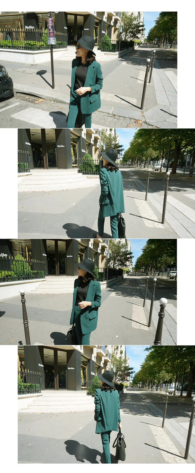 Комплект женский осень темперамент Повседневный тонкий маленький костюм куртка+ брюки из Харлана Элегантный Модный Двухсекционный сплошной цвет дикий