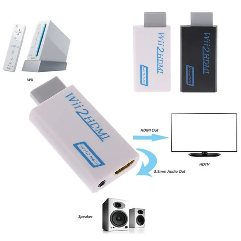  Nuovo di Alta Qualità Full HD HDMI 1080 P Dell'adattatore del Convertitore Con Audio Uscita di 3.5m