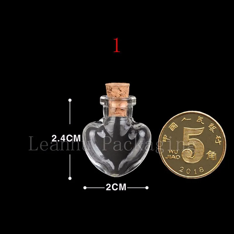 Прозрачная 2 мл Мини Стеклянная бутылка с пробкой, маленький стеклянный флакон пробковая пробка декоративная стеклянная бутылка с пробкой для подвесок с мобильным шнурком