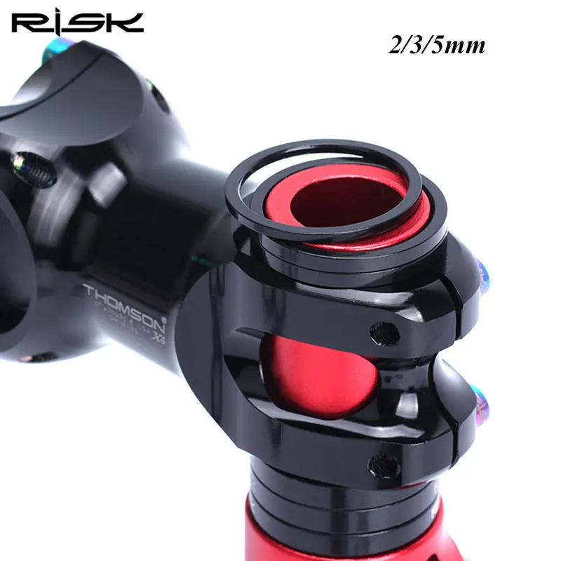 

6PCS 2/3/5mm Bicycle Headset Stem Spacer Aluminum Alloy MTB Road Bike 28.6mm Fork Washers Bicycle Adjustment Gasket Bicycle Part