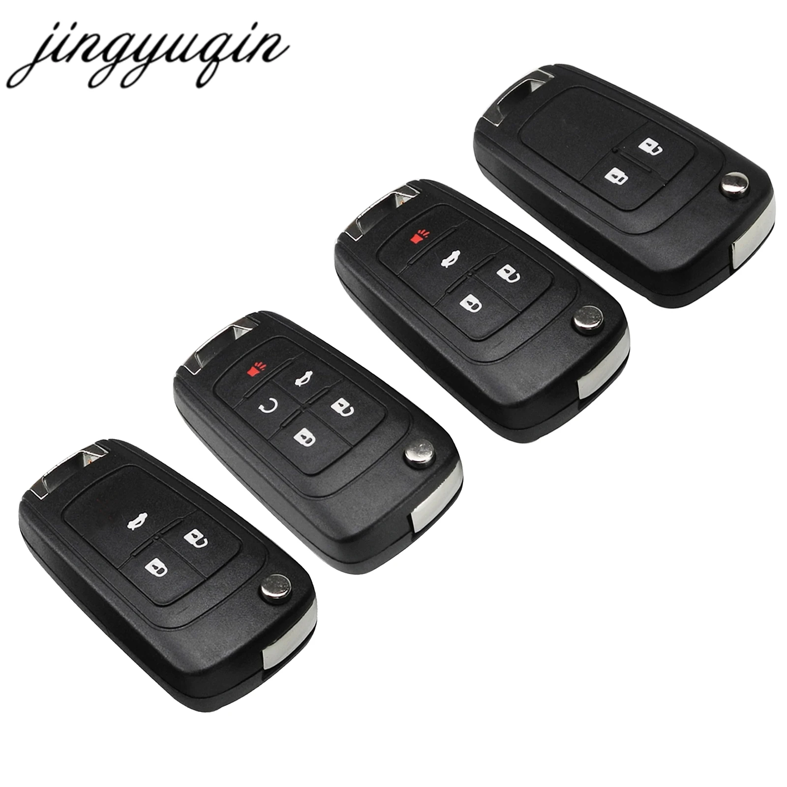 

jingyuqin 20pcs/lot 2/3 BTN For Opel Insignia Astra J Zafira C Mokka Flip Fob Key Shell Case Remote Auto Part for VAUXHALL Key