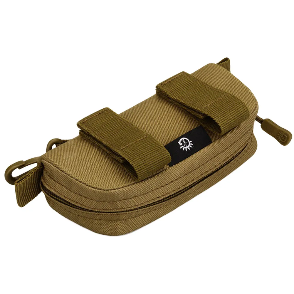 Сумка для переноски на молнии, камуфляжная сумка на пояс, сумка-клатч для путешествий, легкая сумка для очков, портативный Чехол для очков, водонепроницаемый - Цвет: khaki