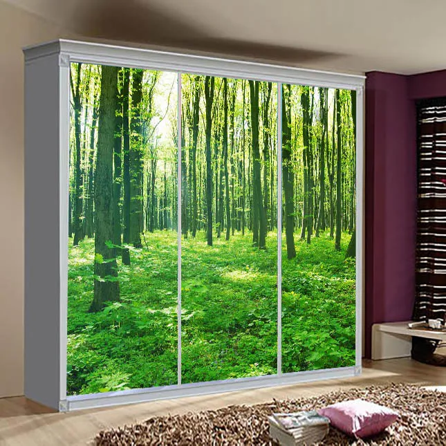 Custom glass film tiled bathroom opaque film wardrobe furniture