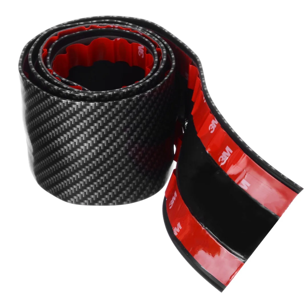 For Car Styling 3/5/7/10CM 1M Car Carbon Style Rubber Moulding Strip Soft Black Door Sill Protector Edge Guard Stickers Mayitr