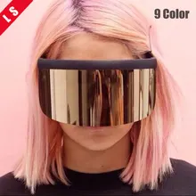 Стиль плюс большой щит козырек маска солнцезащитные очки для мужчин и женщин Peice ветрозащитные очки плоский верх капюшон очки водительские очки