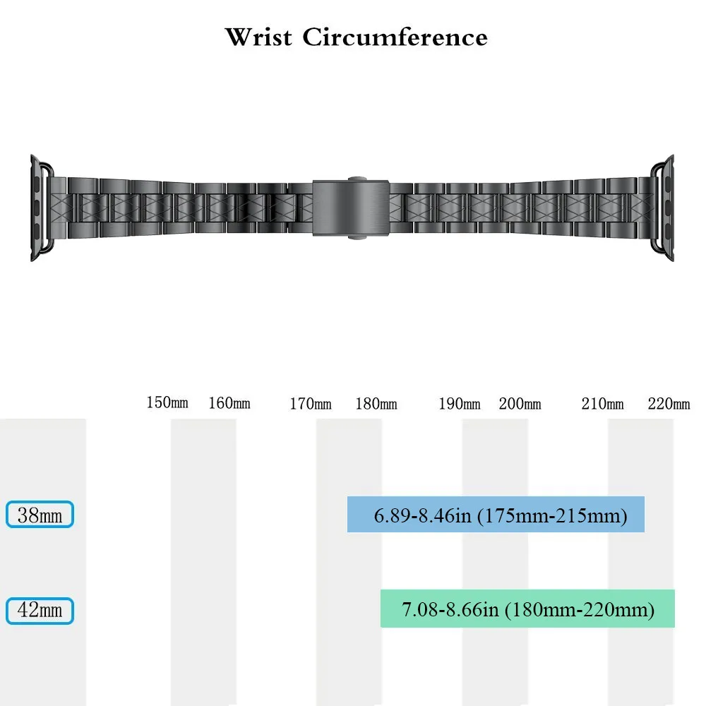 Браслет из нержавеющей стали для Apple Watch, ремешок 40 мм, 44 мм, 38 мм, 42 мм, металлический браслет для Apple Watch, ремешок серии 4, 3, 2, 1