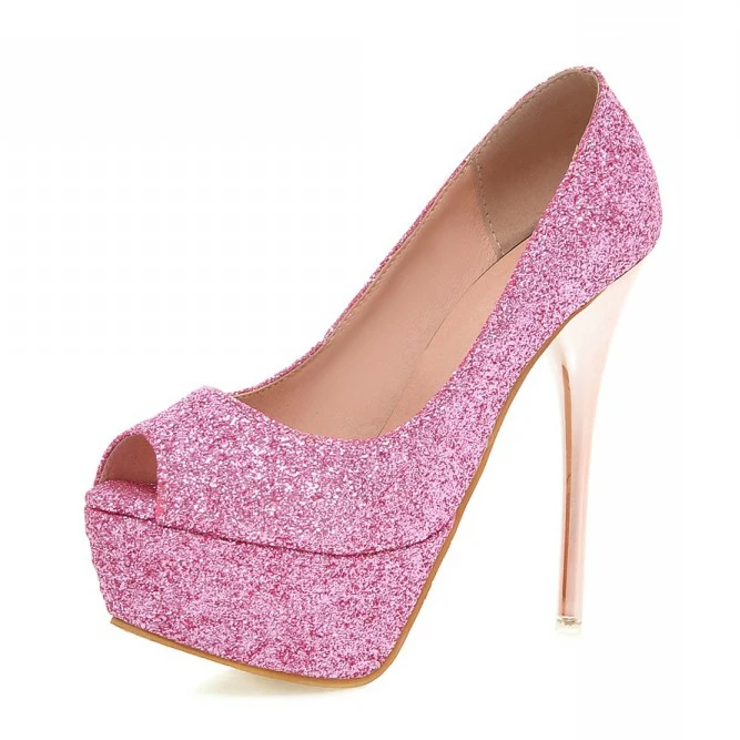 Salto rosa com glitter Clearance
