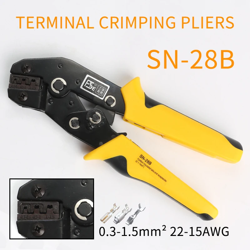 SN-28B dupont crimp tool 1550PCS 2.54mm Dupont Connector Kit PCB Headers Housing Male Female Pins IDC cable crimping pliers