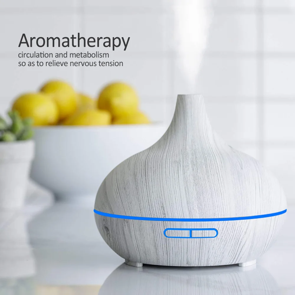 KBAYBO Aroma Diffuser Air Purifier Humidifier wood grain