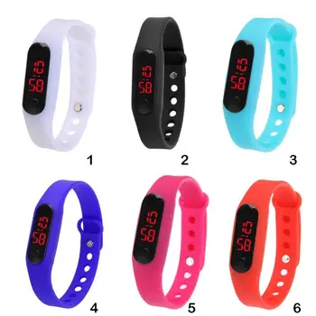 

Fashion Unisex Women Man Boy Girl LED Display Sports Running Watch Casual Plastic Bracelet Electronic Digital Wrist Watch