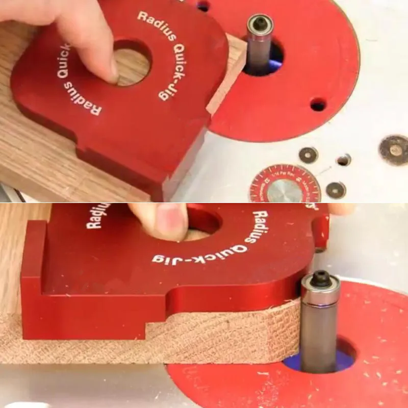 DWZ New Radius Quick-Jig Router Table Bit Corner Jig Templates For Woodworking Tool