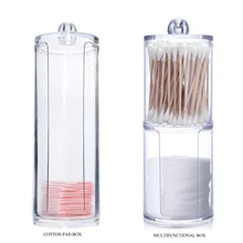 2018 New Cotton Pads Cotton Swab Clear Acrylic Storage Holder Box Transparent  Cosmetic Makeup Organizer Case High Quality Hot