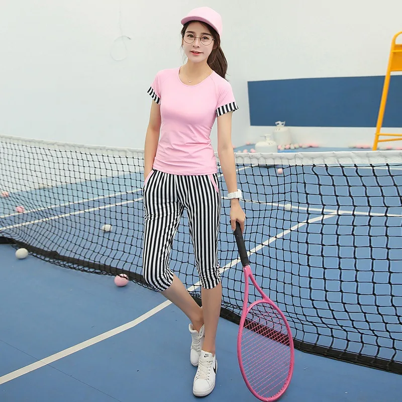 

Women Sport Suit Gym Fitness Yoga Pants+ Shirt Yoga Set Strong Running Jogging Yoga Leggings Tights Sports Suit Woman