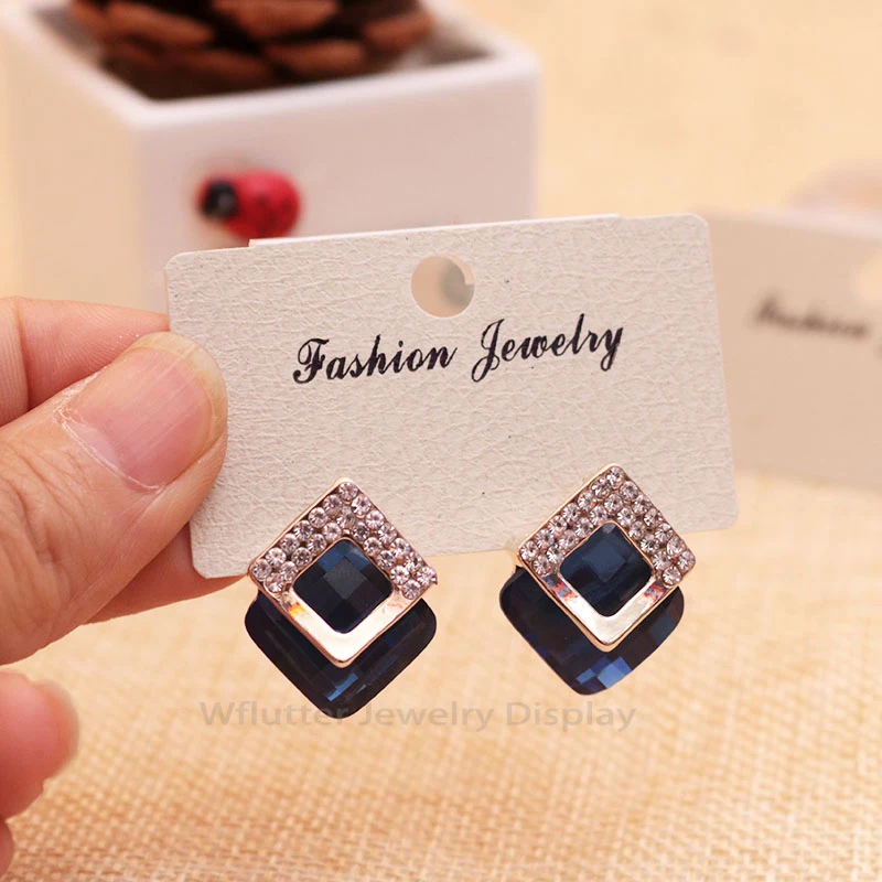 50pcs 3*5.2 Colored Earring Packaging Card Jewelry Holder Earring Stud