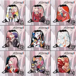 OHCOMICS аниме Darling в franxx ноль два Drawstring сумка рюкзак путешествия мягкий чехол для хранения ручная сумочка косметичка