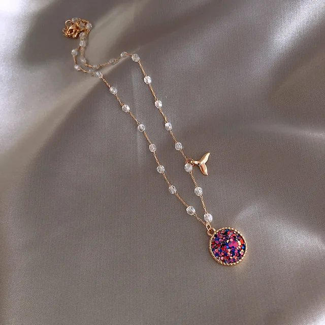 Collar de chica sirena coreana para mujer, gargantilla de color rojo a la moda de color rojo, collar de cinta de cristal, joyas elegantes de moda para mujer 2019 Collar de chica sirena coreana para mujer, gargantilla de color rojo a la moda de color rojo, collar de cinta de cristal, joyas elegantes de moda para mujer 2019