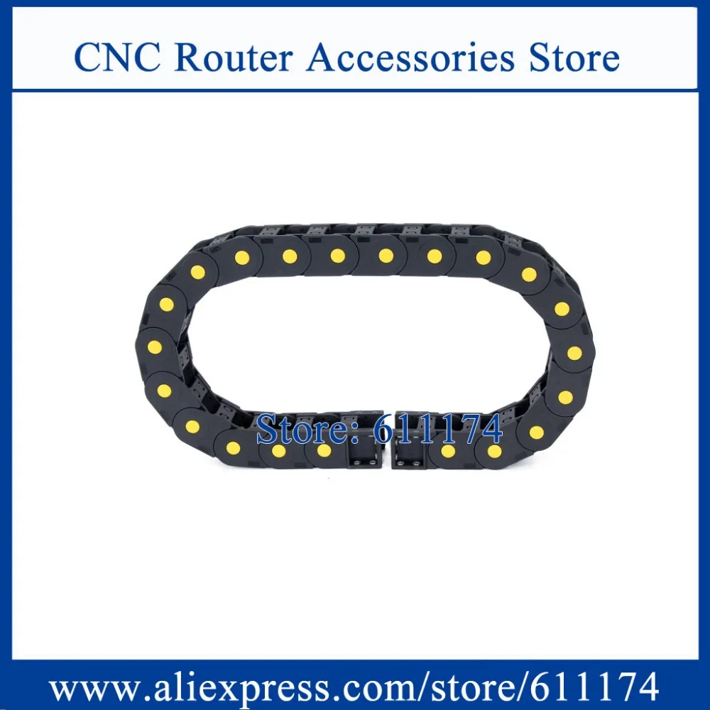 1 Meter nylon cable drag chain inner size 35*60mm enhanced yellow dot Towline bridge type with end connector | Обустройство дома