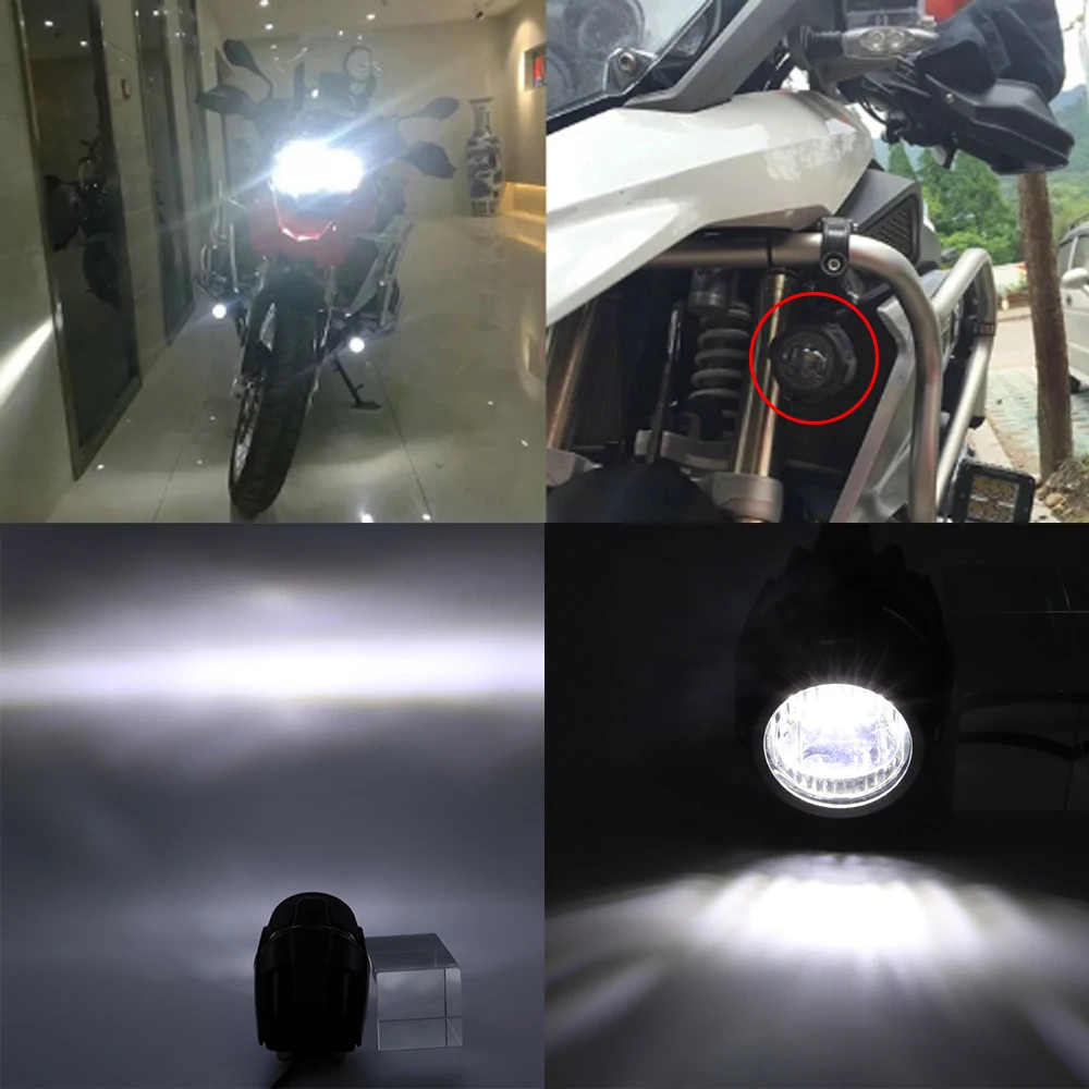 Мотоциклетный светодиодный противотуманный светильник, безопасная лампа для вождения с велосипедными вспомогательными противотуманными аксессуарами, защита и жгут проводов для BMW R1200GS ADV