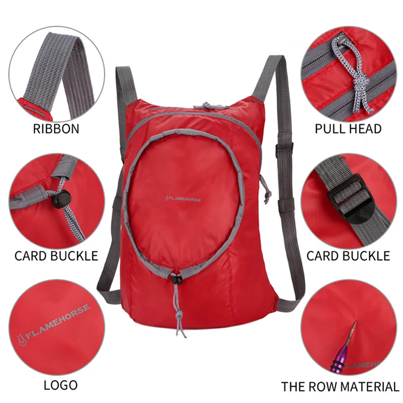 Нейлоновый водонепроницаемый складной рюкзак для женщин и мужчин, для ежедневной ходьбы, путешествий, портативный, комфортный, легкий, для хранения, складная сумка