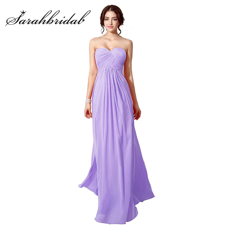 Coral Cheap Evening Dresses Long Chiffon Sexy Sweetheart Pleats Lace Up Back Floor Length Party Prom Gowns SD182