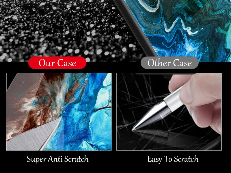 Hisomone Marble Phone Case On For Huawei Honor 9 Lite Texture Tempered Glass Back Case Cover For Huawei P Smart P20 Lite
