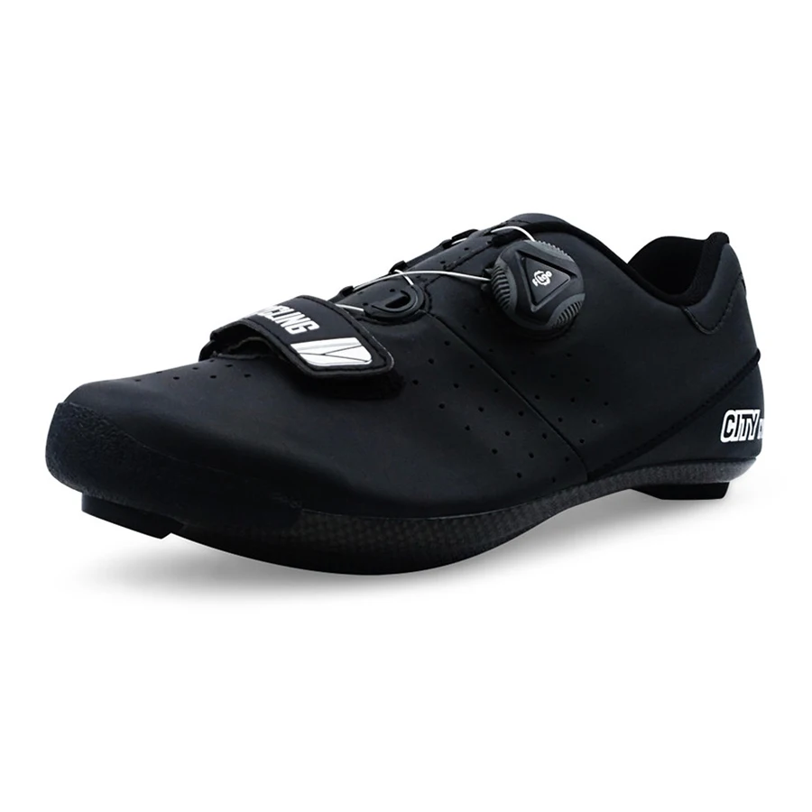 

C2 City Cycling Shoes Heat Moldable 3K Carbon Fiber Road Bike Sneakers Buckle 1 Shoelaces Self-locking Thermoplastic Bicycle