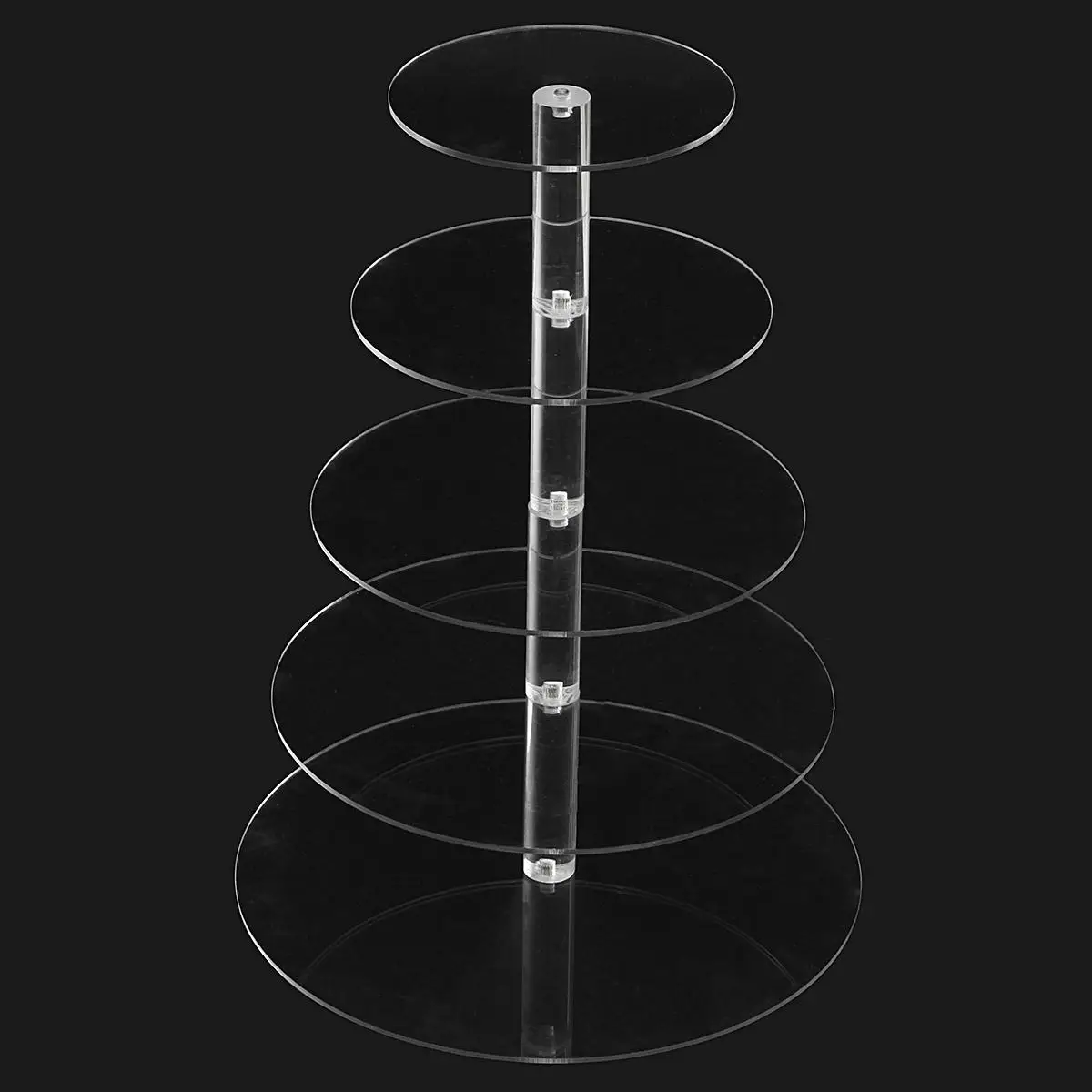 3/4/5/6 Tier Clear White Round Cup Cake Stand Acrylic Cupcake Stand Supplies Display Tower Wedding Birthday Party Decoration - Цвет: 5 Tier