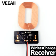 VEEAII DIY QI беспроводной приемник PCBA 5 Вт 5V1A Беспроводное зарядное устройство приемник для Lightning iPhone Android телефонов