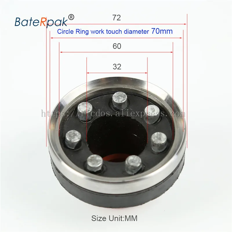 BateRpak TDY-300/380/YM600-B Электрическая печатная машина запасная часть чернильная чашка со стальным кольцом и диаметром 70 мм 1 штука